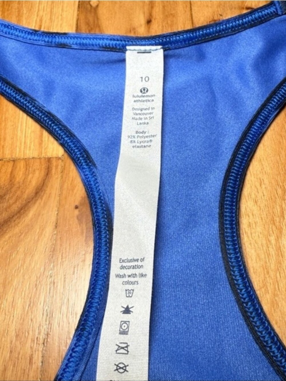 Lululemon Cool Racerback Tank Painted Animal Sprinkler Black - Size 10 - Picture 5 of 5